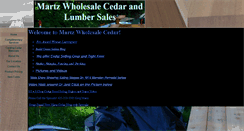 Desktop Screenshot of martzwholesalecedar.net